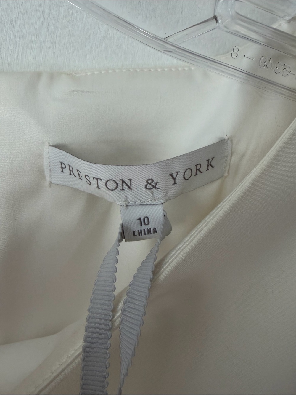 Preston & York Cream Ivory Elegant Feather-Sleeve Shift Dress NWTs size 10 - Picture 4 of 8